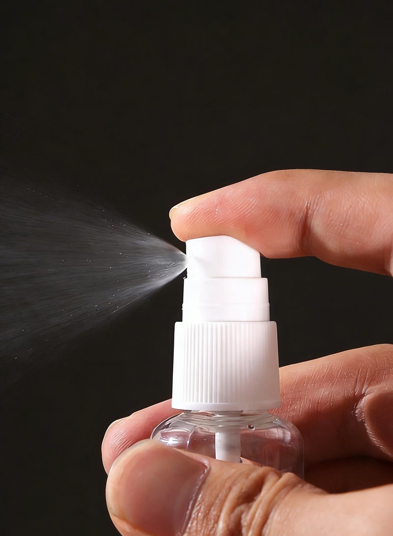 عدة زجاجات رذاذ - 5 قطع، 100 مل – زجاجة رذاذ صغيرة قابلة لإعادة التعبئة، غطاء ضد التسرب، بلاستيك شفاف، مقاس محمول – مناسبة لمستحضرات التجميل، التنظيف، العناية بالبشرة، مطهر - Image 2